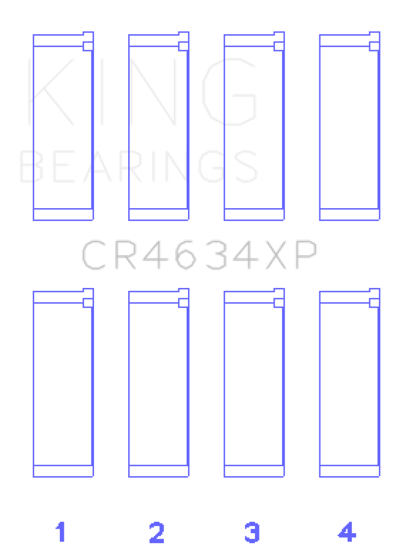 King Hyundai G4KF (Size Standard) Connecting Rod Bearing Set (Set of 4)