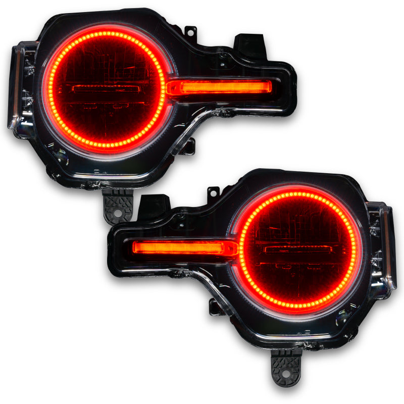 Oracle 21-22 Ford Bronco Headlight Halo Kit w/DRL Bar - Base Headlights -w/Simple Control NO RETURNS
