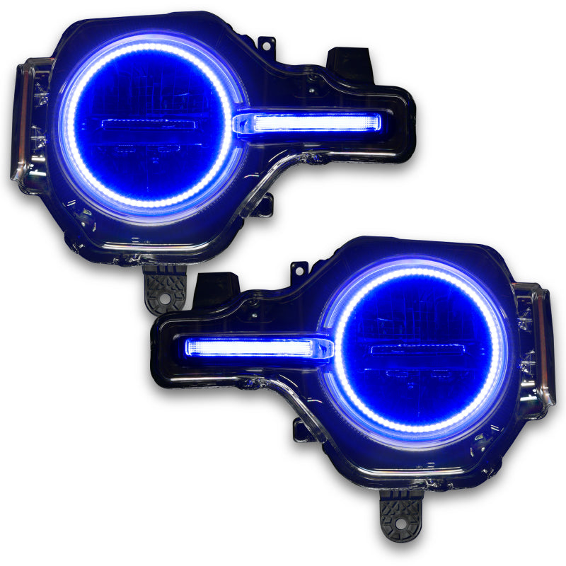 Oracle 21-22 Ford Bronco Headlight Halo Kit w/DRL Bar - Base Headlights -w/No Controller NO RETURNS