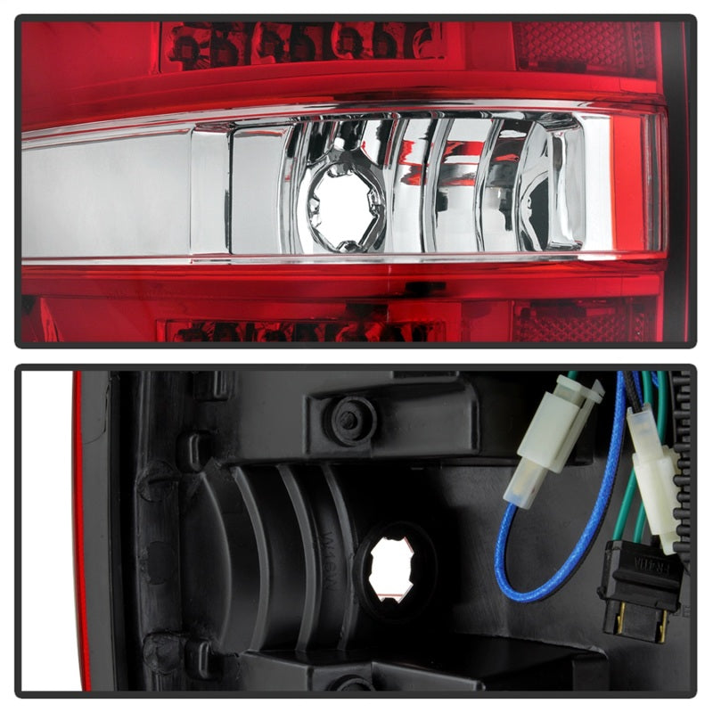 xTune 09-14 Ford F-150 Light Bar LED Tail Lights - Red Clear (ALT-JH-FF15009-LBLED-RC)