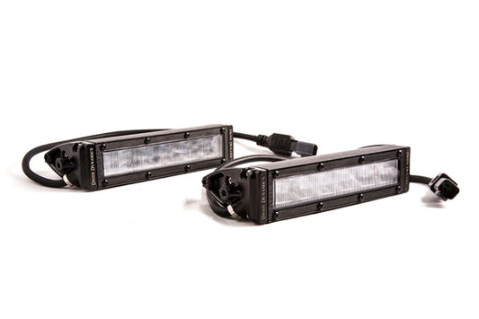 Diode Dynamics 6 In LED Light Bar Single Row Straight SS6 - White Wide Light Bar (Pair)