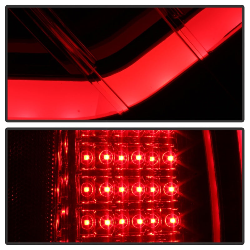 xTune 09-14 Ford F-150 Light Bar LED Tail Lights - Red Clear (ALT-JH-FF15009-LBLED-RC)