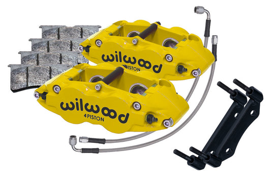 Wilwood 84-89 Porsche 911 Front Superlite Caliper Kit 3.5in MT - Yellow