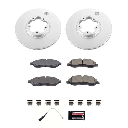 Power Stop 20-22 Ford Transit-350 HD Front Z17 Coated Brake Kit