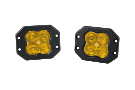 Diode Dynamics SS3 LED Pod Pro - Yellow SAE Fog Flush (Pair)