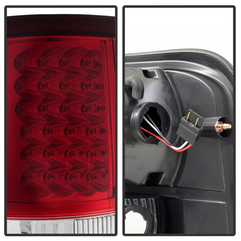 Xtune Ford F150 Styleside 04-08 LED Tail Lights Red Clear ALT-ON-FF15004-LED-RC