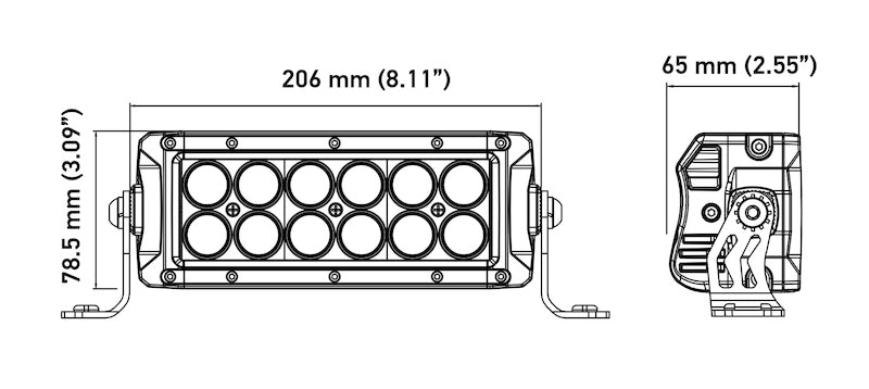 Hella Value Fit Kit 8in Light Bars - 8x Converter - Cube Lights x 2 - Rocker Lights x 4