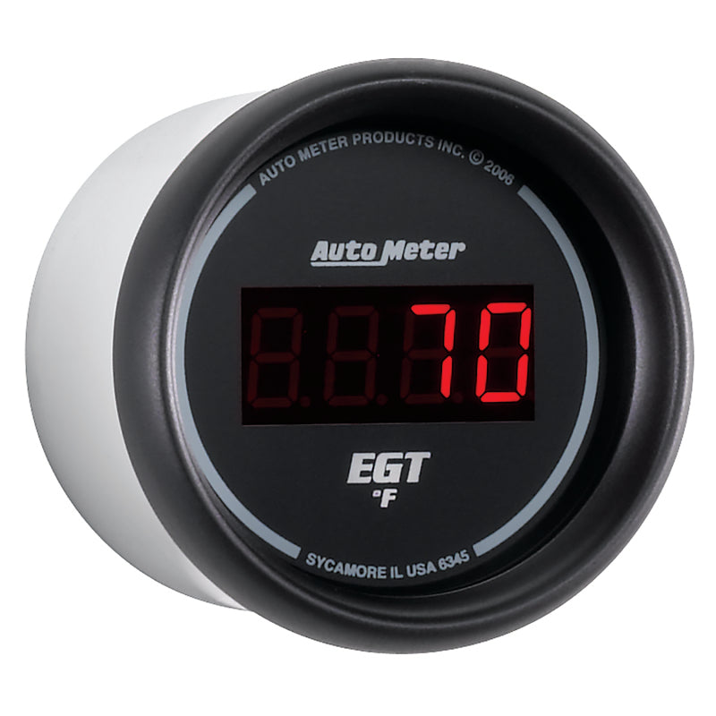 Autometer Z Series 52mm 0-2000 Deg F Digital EGT/Pyrometer Gauge