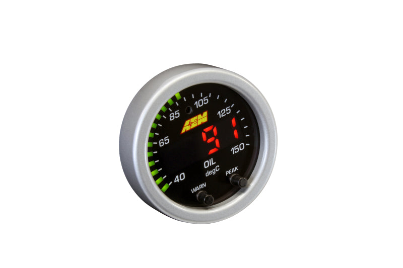 AEM X-Series Temperature 100-300F Gauge Kit (ONLY Black Bezel and Water Temp. Faceplate)