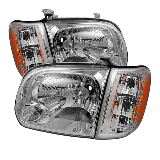 Xtune Toyota Tundra Double Cab 05-06 OEM Style Headlights & Corner Lights Chrome HD-JH-TTUN05-AM-C